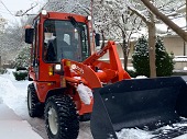 ホイルローダーでの除雪作業